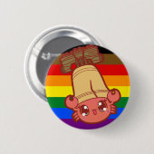 Philly Pride-toets met Cutie Crab & Liberty Bell Ronde Button 5,7 Cm (Voorkant /achterkant)