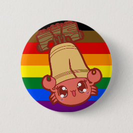 Philly Pride-toets met Cutie Crab & Liberty Bell Ronde Button 5,7 Cm
