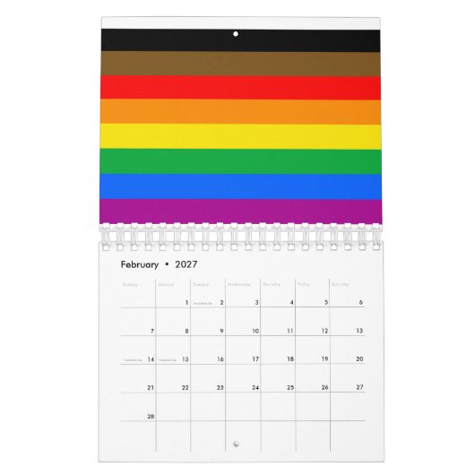 Philly Rainbow Pride Flag Kalender (Feb 2027)