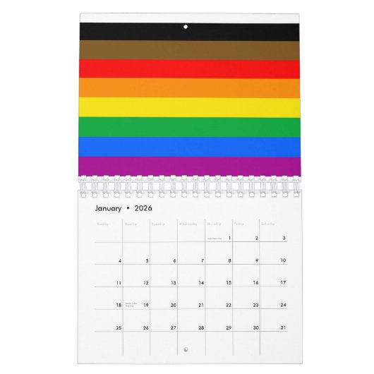 Philly Rainbow Pride Flag Kalender (Jan 2026)
