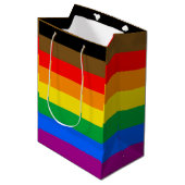 Philly Rainbow Pride Flag Medium Cadeauzakje (Voorkant Gekanteld)