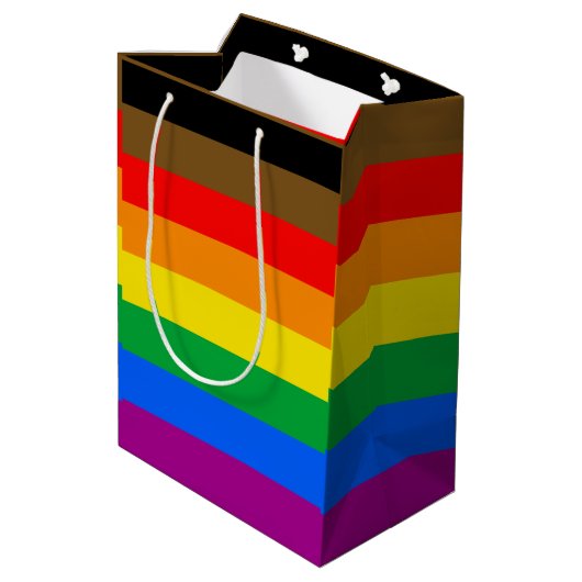 Philly Rainbow Pride Flag Medium Cadeauzakje (Achterkant Gekanteld)
