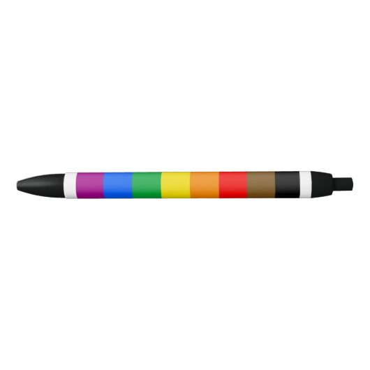 Philly Rainbow Pride Flag Zwarte Inkt Pen (Voorkant)