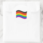 Philly Rainbow Pride Waving Flag Ronde Sticker (Tas)