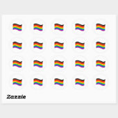 Philly Rainbow Pride Waving Flag Ronde Sticker (Vel)
