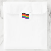 Philly Rainbow Pride Waving Flag Ronde Sticker (Tas)