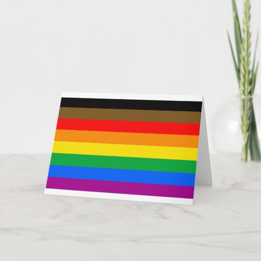 Philly Regenboog Pride Vlag Feestdagen Kaart (Voorkant)