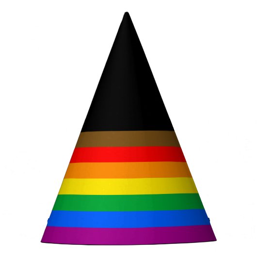Philly Regenboog Pride Vlag Feesthoedjes (Voorkant)