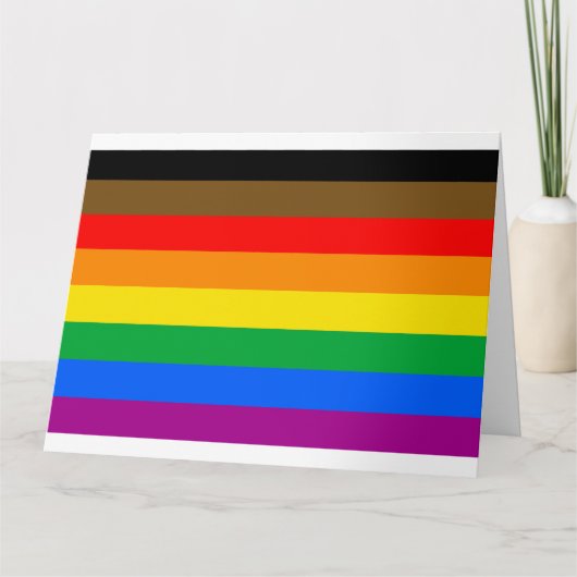 Philly Regenboog Pride Vlag Kaart (Voorkant)