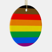 Philly Regenboog Pride Vlag Keramisch Ornament (Rechts)