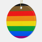Philly Regenboog Pride Vlag Keramisch Ornament (Links)