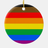 Philly Regenboog Pride Vlag Keramisch Ornament (Achterkant)