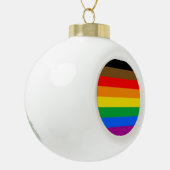 Philly Regenboog Pride Vlag Keramische Bal Ornament (Links)