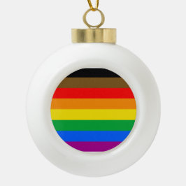 Philly Regenboog Pride Vlag Keramische Bal Ornament