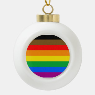Philly Regenboog Pride Vlag Keramische Bal Ornament