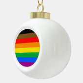 Philly Regenboog Pride Vlag Keramische Bal Ornament (Rechts)