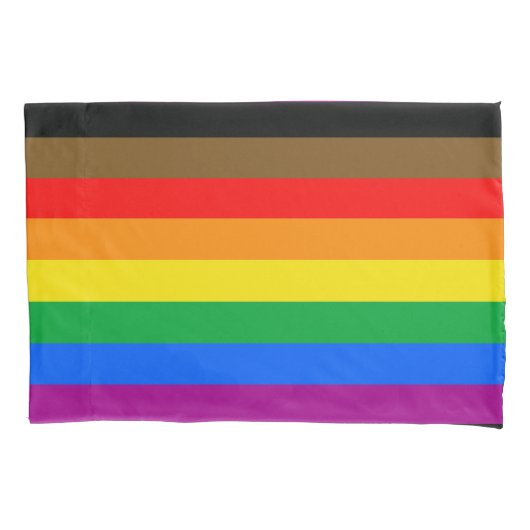 Philly Regenboog Pride Vlag Kussensloop (Voorkant-Links)