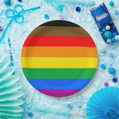 Philly Regenboog Pride Vlag Papieren Bordje (Feest)