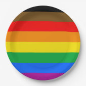 Philly Regenboog Pride Vlag Papieren Bordje (Voorkant)