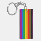 Philly Regenboog Pride Vlag Sleutelhanger (Voorkant Links)