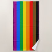 Philly Regenboog Pride Vlag Strandlaken (Voorkant)