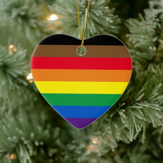 Philly regenboogpride gay vlag kerst keramisch ornament (Boom)