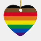 Philly regenboogpride gay vlag kerst keramisch ornament (Voorkant)