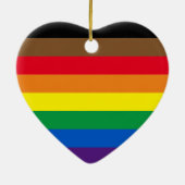 Philly regenboogpride gay vlag kerst keramisch ornament (Achterkant)