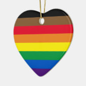 Philly regenboogpride gay vlag kerst keramisch ornament (Links)