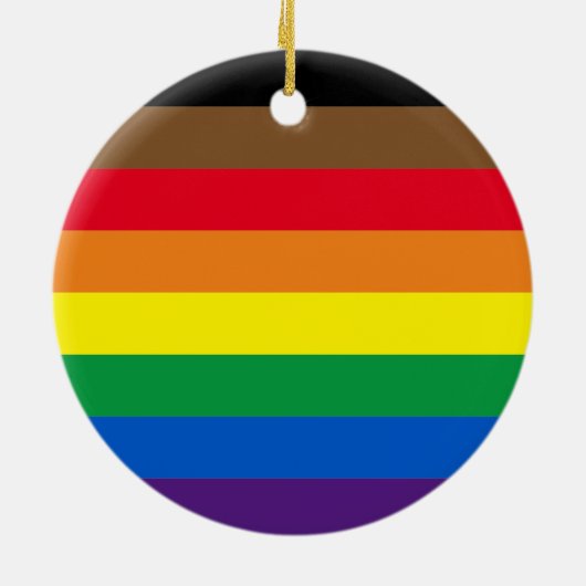 Philly regenboogpride homo's kerst keramisch ornament (Achterkant)