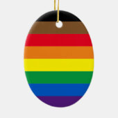 Philly regenboogpride homo's kerst keramisch ornament (Achterkant)