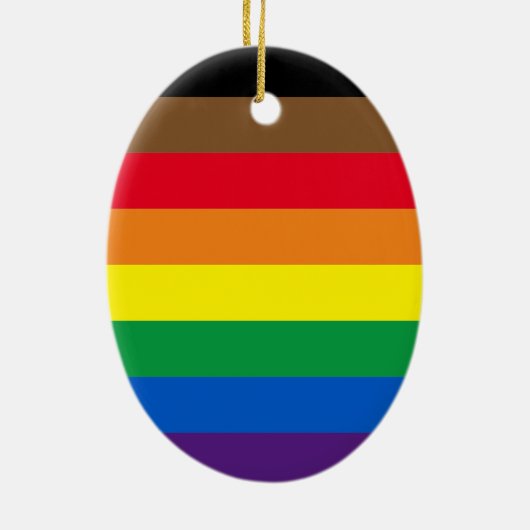 Philly regenboogpride homo's kerst keramisch ornament (Achterkant)
