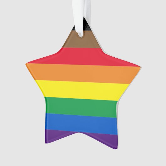 Philly regenbow pride gay include vlaggenster ornament (voorkant)