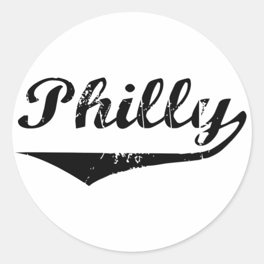 Philly Ronde Sticker (Voorkant)