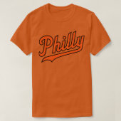 Philly Script WhiteOrange T-shirt (Design voorkant)