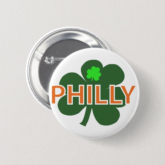 Philly Shamrock Button (Voorkant /achterkant)