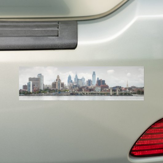 Philly skyline 2 bumpersticker (Op auto)