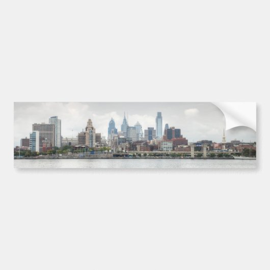 Philly skyline 2 bumpersticker (Voorkant)