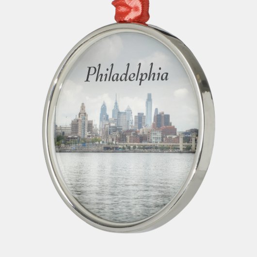 Philly skyline 2 metalen ornament (Links)