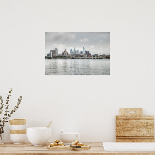 Philly skyline 2 poster (Keuken)