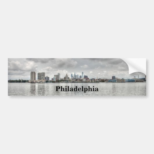 Philly skyline bumpersticker (Voorkant)