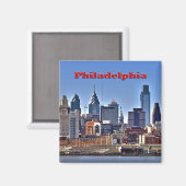 Philly Skyline HDR Magnet (Voorkant / Achterkant)