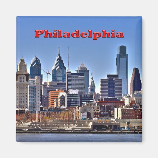Philly Skyline HDR Magnet (Voorkant)