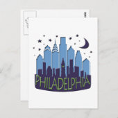 Philly Skyline megcool Briefkaart (Voorkant / Achterkant)