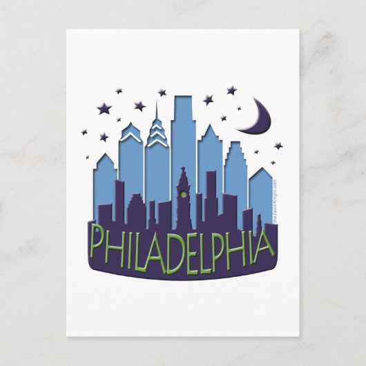 Philly Skyline megcool Briefkaart (Voorkant)