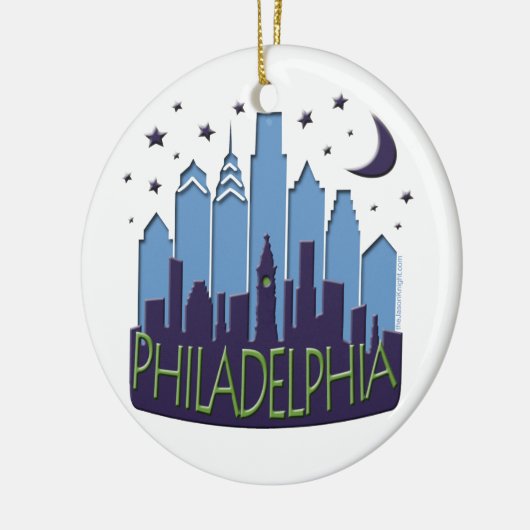 Philly Skyline megcool Keramisch Ornament (Links)