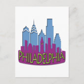 Philly Skyline newwave cool Briefkaart (Voorkant)