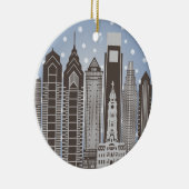 Philly Snowflakes Keramisch Ornament (Rechts)
