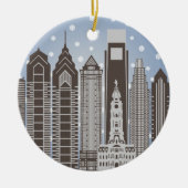 Philly Snowflakes Keramisch Ornament (Voorkant)