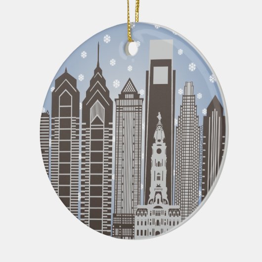 Philly Snowflakes Keramisch Ornament (Links)